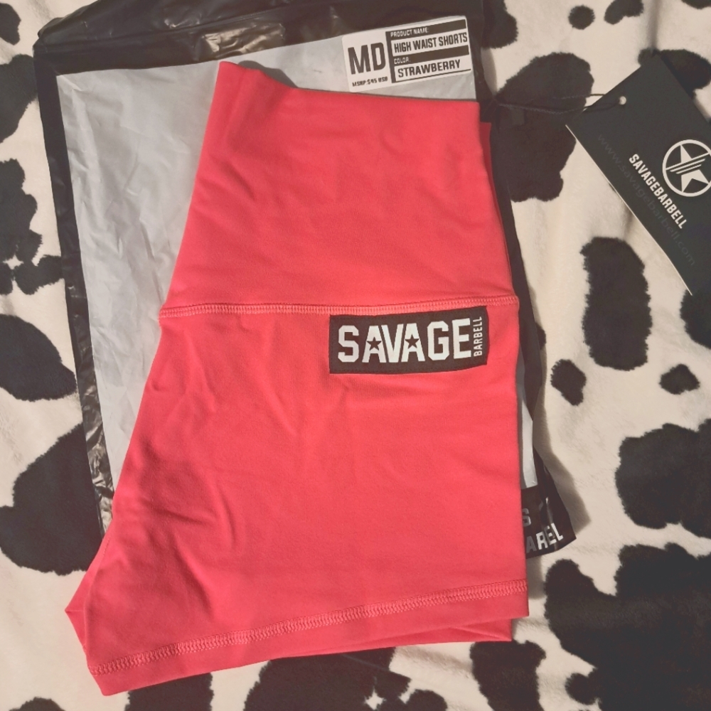 Nwt savage barbell high waisted shorts